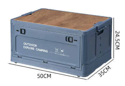 50L camping oraganizer med träläppar