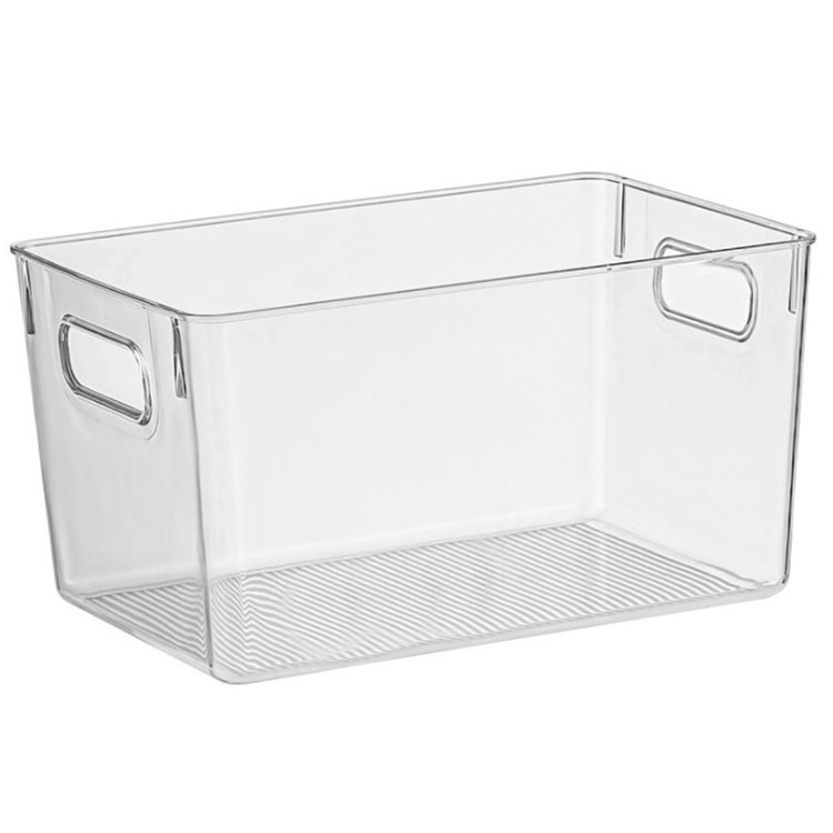 Transparent hushållsförvaringslåda